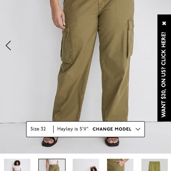 Madewell Cargo Pants - Picture 1 of 3